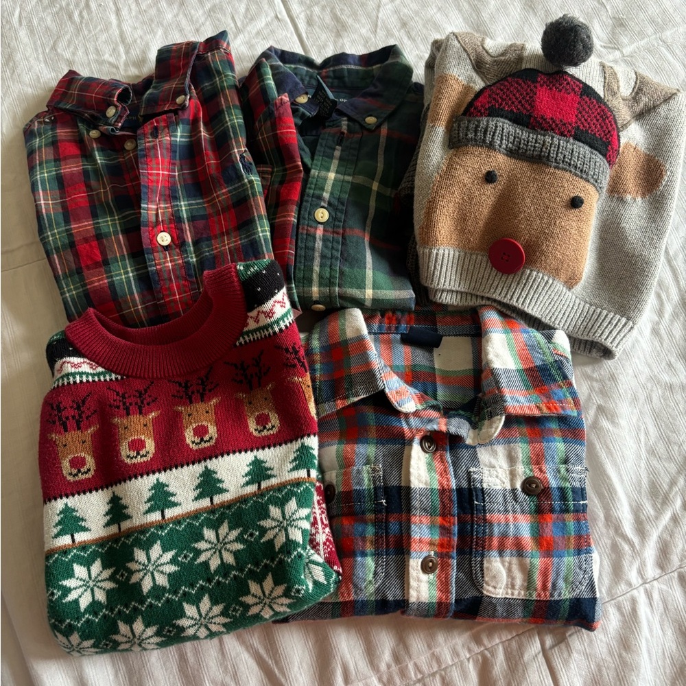 Christmas Holiday Dress Shirts and Sweaters